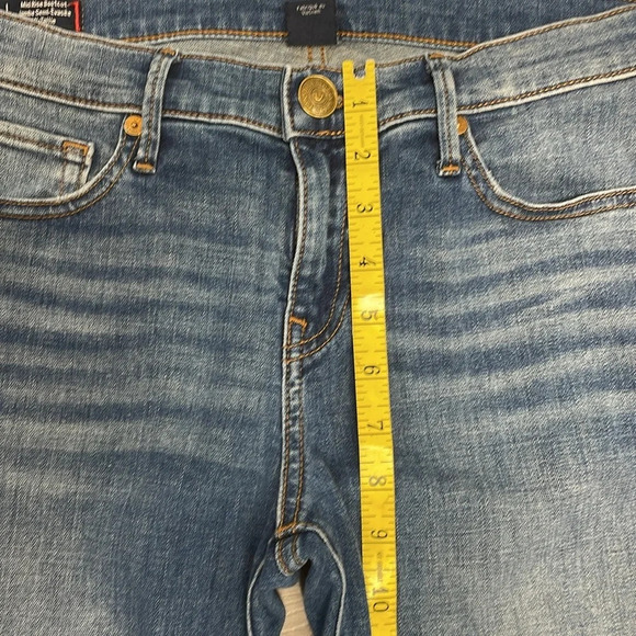 True Religion Becca Mid Rise Bootcut Crop Denim Jeans   Raw Hem 29 - Picture 9 of 16